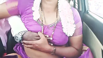 Telugu Aunty Dirty Talking While Car Driver Pounds Her Cunt