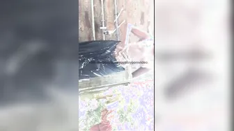 Desi Auntie Bathing Naked Outdoors Caught On Camera Looking Hot