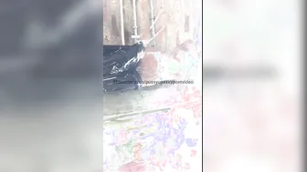 Desi Auntie Bathing Naked Outdoors Caught On Camera Looking Hot