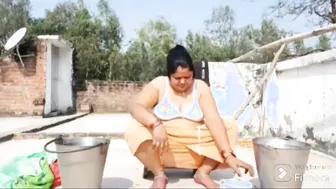 Busty Indian Milf Stripping Naked Showing Off Her Big Tits