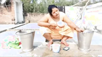 Busty Indian Milf Stripping Naked Showing Off Her Big Tits
