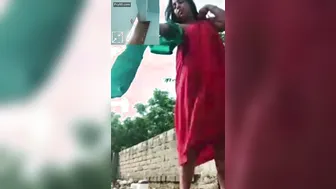 Village Wife Fingering Herself Outdoors On Video Call