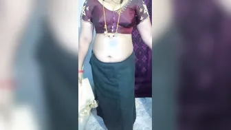 Curvy Bhabhi Undressing Slowly In Traditional Saree At Home