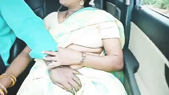 Horny Telugu Wife Fingering Her Pussy In The Car Backseat
