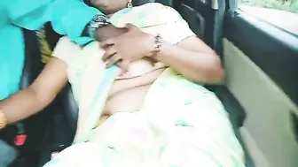 Horny Telugu Wife Fingering Her Pussy In The Car Backseat