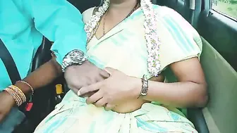 Horny Telugu Wife Fingering Her Pussy In The Car Backseat