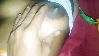 Thick Indian Wife Getting Her Natural Big Boobs Pressed Hard