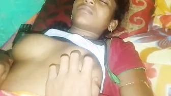 Thick Indian Wife Getting Her Natural Big Boobs Pressed Hard
