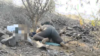 Outdoor Sex With Horny Desi Aunty Riding Dick In The Fields
