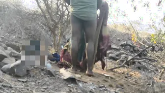 Outdoor Sex With Horny Desi Aunty Riding Dick In The Fields