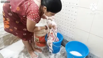 Thick Aunty Washing Clothes Gets Bent Over And Fucked Raw