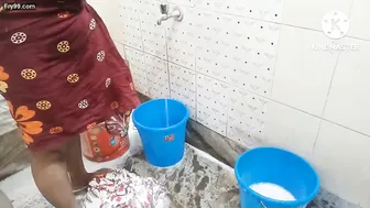 Thick Aunty Washing Clothes Gets Bent Over And Fucked Raw