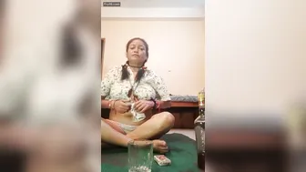 Village Milf Drinking Smoking And Fingering Her Wet Pussy