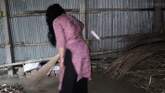 Hugging Cousin From Behind While Cleaning And Anal Pounding