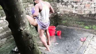 I Hugged My Stepaunty In The Shower And Started Fucking Her Hard
