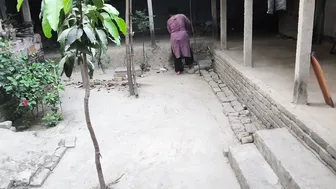 Aunty Cleaning Yard Gets Ass Fucked Hard From Behind Outdoor