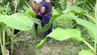 Following Aunty To Plantation And Fucking Her There Secretly
