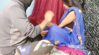Bengali Wifey Wearing Blue Saree Sucking And Riding My Cock