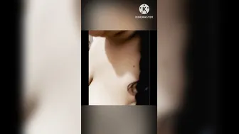 Telugu Bhabhi Hugging Her Motte Boobs Seductively In Nighty