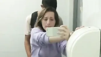 Nerd College Babe Bathroom Mein Desi Ladke Se Backshots Kha Rahi