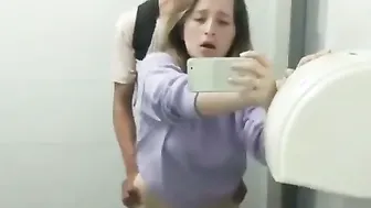 Nerd College Babe Bathroom Mein Desi Ladke Se Backshots Kha Rahi