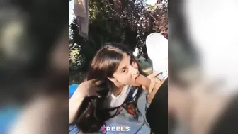 College Babe Biting Sucking Bf's Lund At Park Dhaba Bench