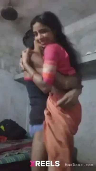 Slim New Bride Standing Chudai Against Kitchen Wall At Home