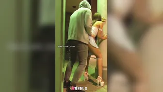 Sexy Desi Babe Standing Doggy In Crowded Bazaar Alley