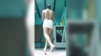 Desi Randi Nude Naach With Jhumkas In Bedroom Mirror