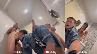 Desi Trans Babe Getting Naughty With Her Guy In Public Washroom