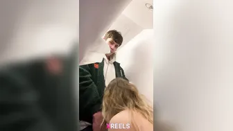 Shy Cousin Sucking Hard In Airplane Bathroom On Mumbai Flight