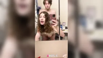 Shy Girl Recording Hot Selfie While Fucked In Front Of Mirror