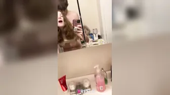 Shy Girl Recording Hot Selfie While Fucked In Front Of Mirror