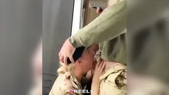 Desi Army Girl Giving Deep Blowjob In Barracks After Parade