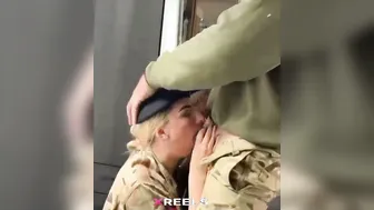 Desi Army Girl Giving Deep Blowjob In Barracks After Parade