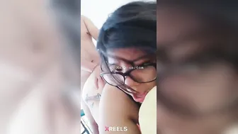 Chubby Specs Wali Moti Bhabhi Rammed Hard From Behind In Nighty
