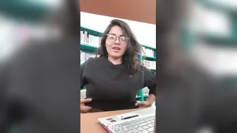 Glasses Desi Babe Flashing Boobs In College Library For Bf