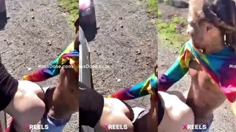 Desi Bhabhi Screaming As Hubby Pounds Her Chut Raw On Street