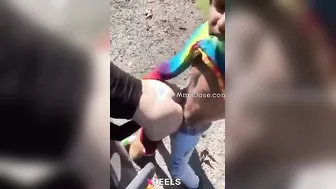 Desi Bhabhi Screaming As Hubby Pounds Her Chut Raw On Street