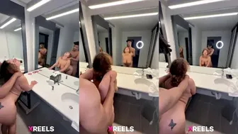 Tiktok Desi Ladka Bathroom Mirror Pe Bhabhi Ko Pela