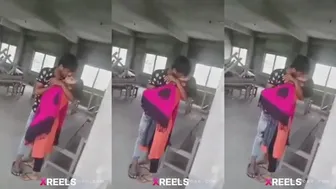 Young Desi Couple Smooching Passionately Outdoors