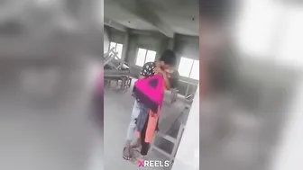 Young Desi Couple Smooching Passionately Outdoors