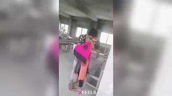 Young Desi Couple Smooching Passionately Outdoors