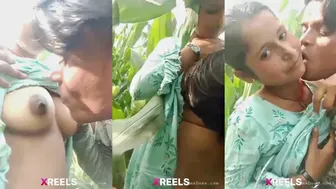 Village Jodi Kissing Sucking Boobs In Mango Orchard