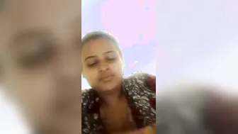 Boudi Flashing Huge Tits And Hairy Bush While Fingering Chut