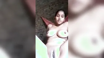 Village Bhabhi Stripping Naked After Bath Teasing Pussy