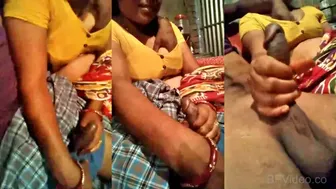 Devar Grabbing Bhabhi’s Boobs While Jerking In Bathroom