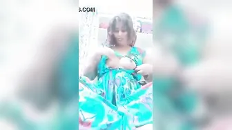 Desi Wife Stripping Saree For Hot Bedroom Mms Tease