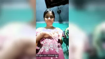 Sweet Bengali Teen Girl Teasing With Her Huge Naked Boobs At Home
