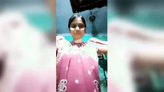 Sweet Bengali Teen Girl Teasing With Her Huge Naked Boobs At Home